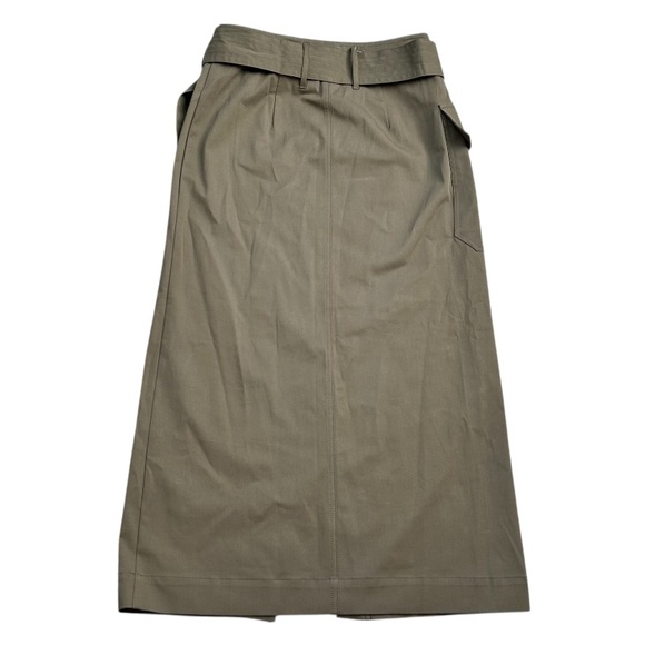 H&M EDITION Women’s Utility Wrap Skirt Dark Khaki Green Oversized Belt Pocket‎ 4 - Picture 2 of 15